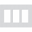Lutron, SC-3-MI, Screwless Wallplate - 3 Gang - Mist