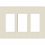 Lutron, SC-3-PM, Screwless Wallplate - 3 Gang - Pumice