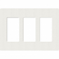Lutron, SC-3-RW, Screwless Wallplate - 3 Gang - Architectural White