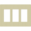Lutron, SC-3-SA, Screwless Wallplate - 3 Gang - Sage