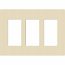 Lutron, SC-3-SD, Screwless Wallplate - 3 Gang - Sand