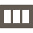 Lutron, SC-3-TF, Screwless Wallplate - 3 Gang - Truffle