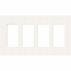 Lutron, SC-4-BW, Screwless Wallplate - 4 Gang - Brilliant White