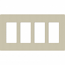 Lutron, SC-4-CY, Screwless Wallplate - 4 Gang - Clay