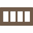 Lutron, SC-4-EP, Screwless Wallplate - 4 Gang - Espresso