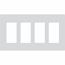 Lutron, SC-4-MI, Screwless Wallplate - 4 Gang - Mist