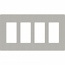 Lutron, SC-4-PB, Screwless Wallplate - 4 Gang - Pebble