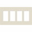 Lutron, SC-4-PM, Screwless Wallplate - 4 Gang - Pumice