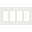 Lutron, SC-4-RW, Screwless Wallplate - 4 Gang - Architectural White