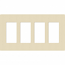 Lutron, SC-4-SD, Screwless Wallplate - 4 Gang - Sand