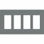Lutron, SC-4-SL, Screwless Wallplate - 4 Gang - Slate