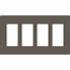 Lutron, SC-4-TF, Screwless Wallplate - 4 Gang - Truffle