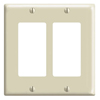 Mulberry, 84402, 2 Gang 2 Decora, Metal, Ivory, Wall Plate