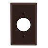 Mulberry, 91091, 1 Gang Single Receptacle Lexan, Brown, Wall Plate 