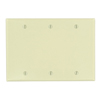 Mulberry, 84153, 3 Gang 3 Blank, Metal, Ivory, Wall Plate