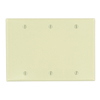 Mulberry, 92153, 3 Gang 3 Blank, Lexan, Ivory, Wall Plate