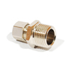 Approved Vendor, 3/8" X 1/2" Tube to Male Pipe Straight Adapter, Compression Fitting, Chrome Plated, 68-8-68LF