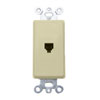 Leviton, Type 625 Decora 6P4C Telephone Wall Jack Insert, 40649-T