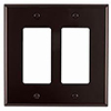 Mulberry, 91402, 2 Gang 2 Decora/GFCI Lexan, Brown, Wall Plate 