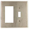 Mulberry, 97432, 2 Gang 1 Toggle Switch 1 Decora/GFI, Stainless Steel, Wall Plate