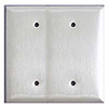 Mulberry, 97152, 2 Gang 2 Blank, Stainless Steel, Wall Plate