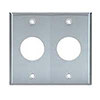 Mulberry, 97092, 2 Gang 2 Single Receptacle, Stainless Steel, Wall Plate