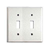 Mulberry, 97872, 2 Gang 2 Toggle Switch, Jumbo, Stainless Steel, Wall Plate