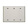 Mulberry, 97153, 3 Gang 3 Blank, Stainless Steel, Wall Plate