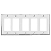 Mulberry, 83405, 5 Gang 5 Decora/GFI, Chrome, Wall Plate 