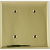 Mulberry, 94152, 2 Gang 2 Blank, Satin Brass, Wall Plate