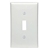 Mulberry, 86071, 1 Gang Toggle Switch, Metal, White, Wall Plate