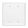 Mulberry, 86852, 2 Gang 2 Blank, Jumbo, Metal, White, Wall Plate