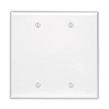 Mulberry, 90152, 2 Gang 2 Blank, Lexan, White, Wall Plate