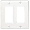 Mulberry, 86402, 2 Gang 2 Decora/GFI, Metal, White, Wall Plate