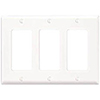 Mulberry, 90836, 3 Gang 3 Decora/GFI, White, Jumbo, Wall Plate