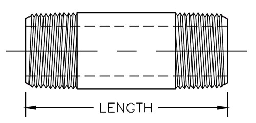 environ 10.16 cm Long Galvanisé Mamelon rigide/IMC conduit 4 in 25-pack 3/4 En Diamètre 