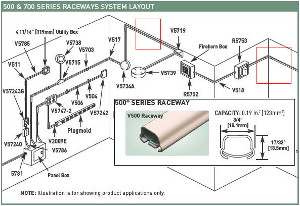 Wiremold V5785 - Steel Combination Connector Ivory